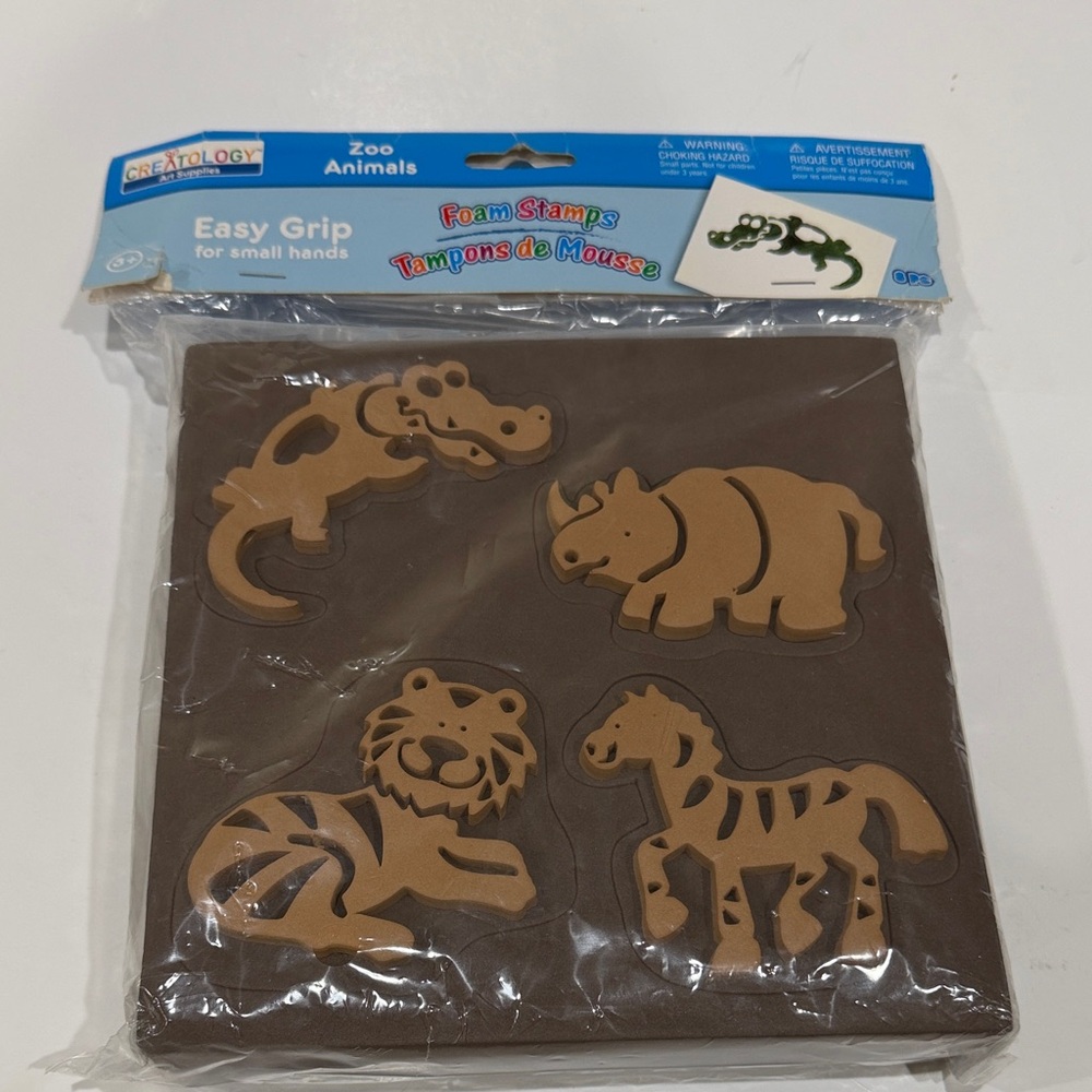 New Creatology Zoo Animals Foam Stamp Set